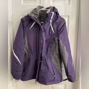 Purple ski snowboard 2in1 snow jacket